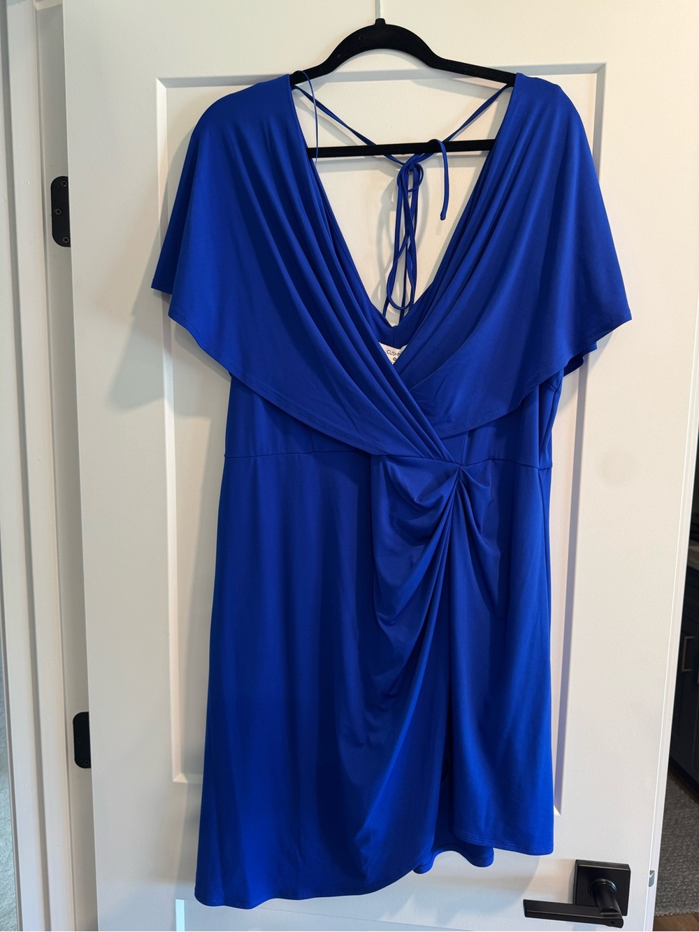 NWT - Cushing for Target brand Royal Blue Draped V-Neck Women’s Dress